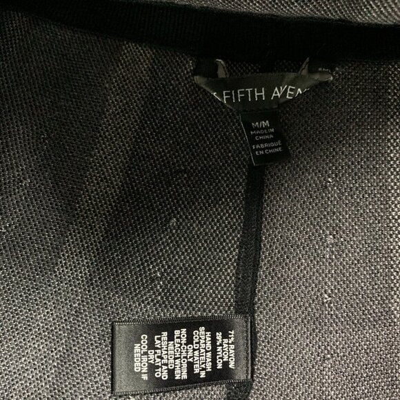 Saks Fifth Avenue Skirt Back Gray Plaid Pull On Knit VTG - Picture 6 of 6